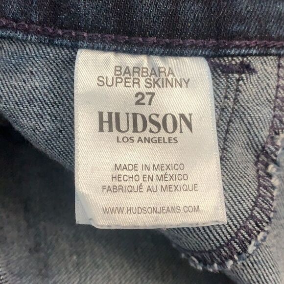 Size 27 Dark Blue Hudson Jeans, braided Design on Side - Picture 7 of 8